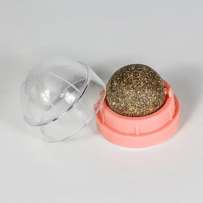 Katzenminze, Katzenwand-Aufklebeball, Kratzspielzeug, Leckerlis, gesund, natürlich, entfernt Bälle zur Förderung der Verdauung, Katzengras-Snack