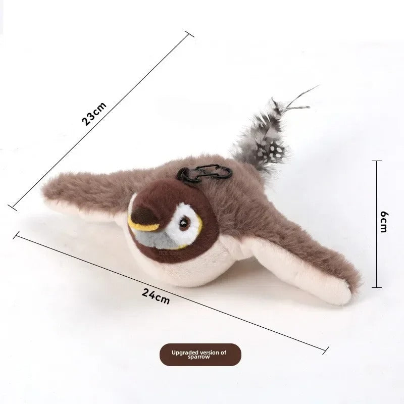 Interaktives Katzenspielzeug mit Katzenminze, elektrischer Pat Bird (mit Katzenminze), berührungsaktiviertes Quietsch-Plüschspielzeug für Hunde und Katzen, wiederaufladbar über USB 4,6 419 Bewertungen ౹